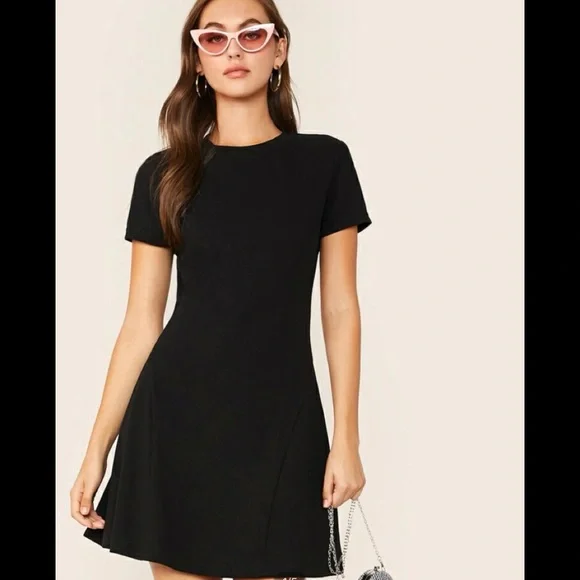 Shein Dresses | Shein Flare Dress M | Color: Black | Size: M | Linasangel81's Closet